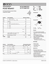 DataSheet IXTA70N075T2 pdf